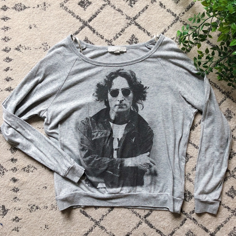 John Lennon Drop Shoulder Long Sleeve Shirt